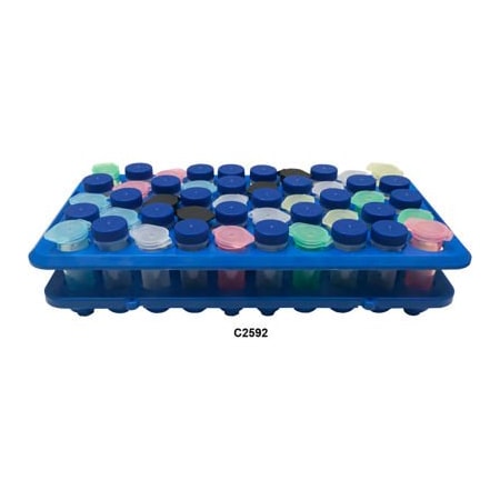 Mtc Bio MTC Bio Racks For 5 ml MacroTubes with Flip Top Or Screw Top, 50 Place, Blue, 5 Pack C2592